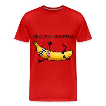 Festival banane - T-shirt bio Premium Homme - rouge - Devant - Damien (186cm)
