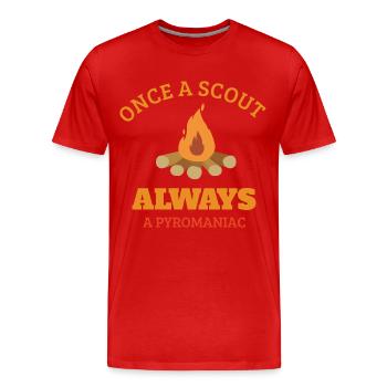 SCOUTS: Une fois un scout - T-shirt bio Premium Homme - rouge - Devant - Damien (186cm)