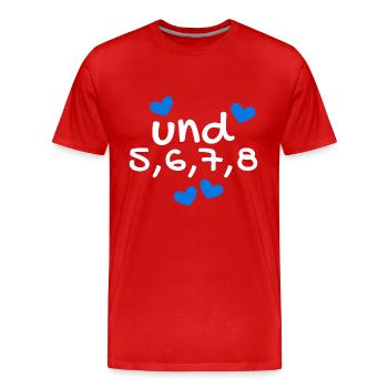 Danse danse cours de danse Rythme - T-shirt bio Premium Homme - rouge - Devant - Damien (186cm)