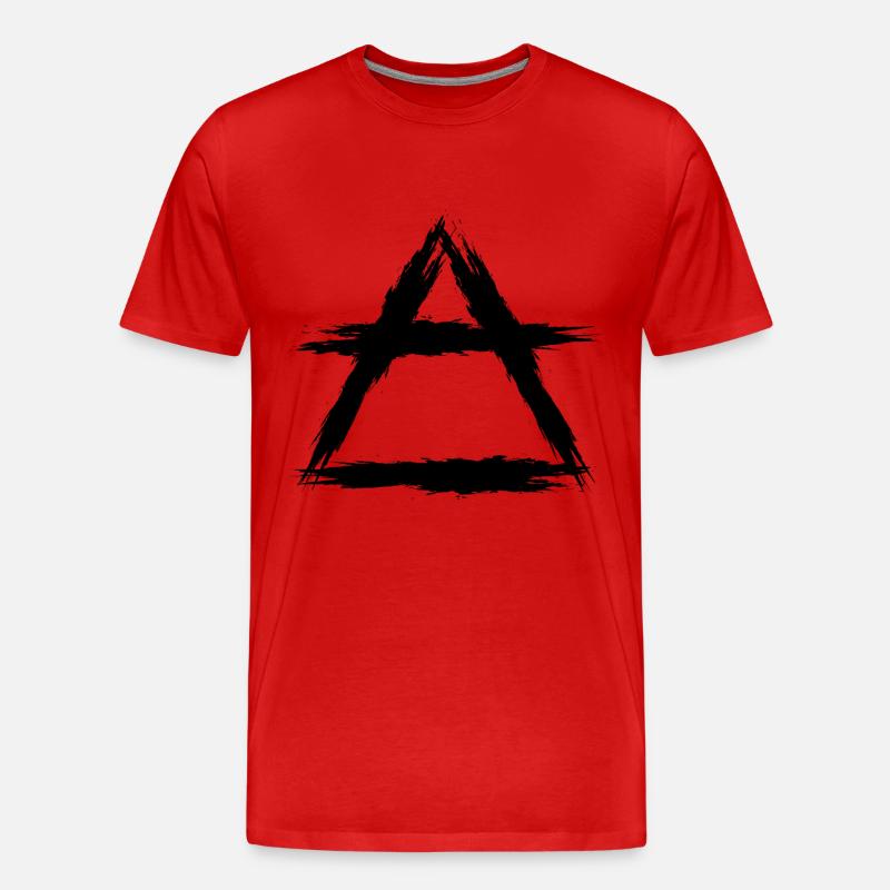 Element Symbol Luft - Männer Premium Bio T-Shirt - Rot