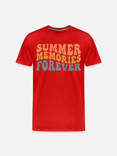 Summer Memories - Men's Premium Organic T-Shirt - red