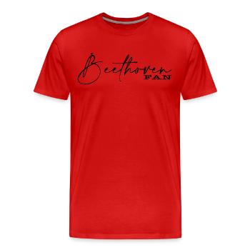 Beethoven - T-shirt bio Premium Homme - rouge - Devant - Damien (186cm)