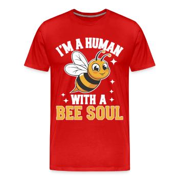 abeille abeille apicultrice abeille abeille - T-shirt bio Premium Homme - rouge - Devant - Damien (186cm)