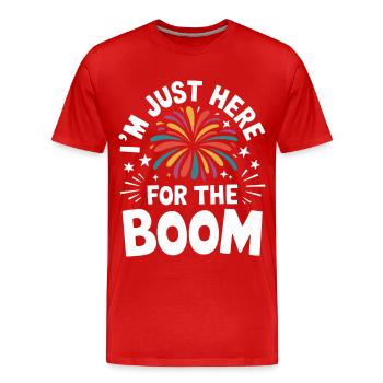 Pyrotechnie Feux d’artifice Pyrotechnie - T-shirt bio Premium Homme - rouge - Devant - Damien (186cm)