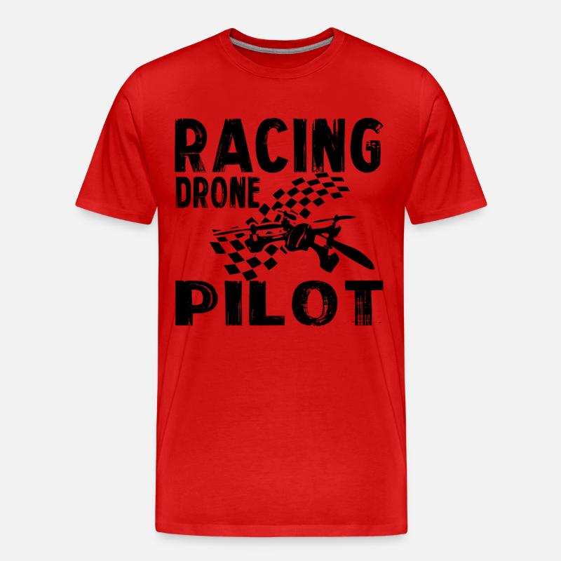 Racing Drone Pilot - Männer Premium Bio T-Shirt - Rot