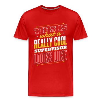 Supervisor profession - Men's Premium Organic T-Shirt - red - Front - Damien (186cm)