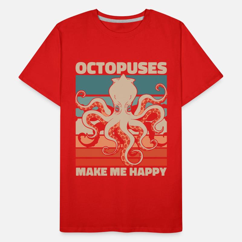Octopus Octopus Cuttlefish Animal Men's Premium Organic T-Shirt