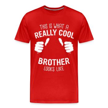 Brother Big brother Siblings Family - Men's Premium Organic T-Shirt - red - Front - Damien (186cm)