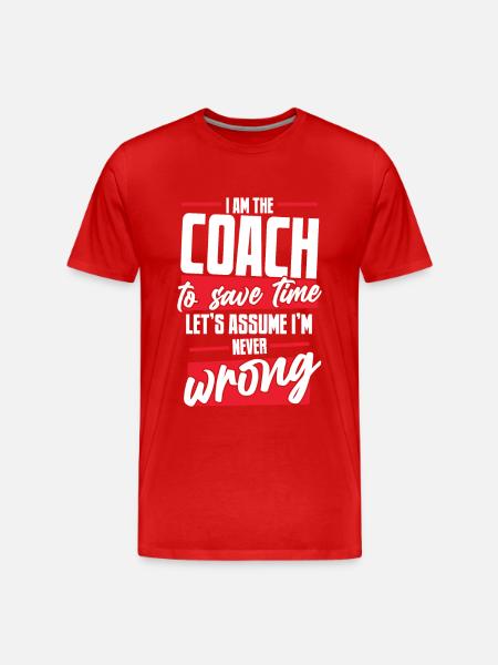 Coach Trainer - Men's Premium Organic T-Shirt - red