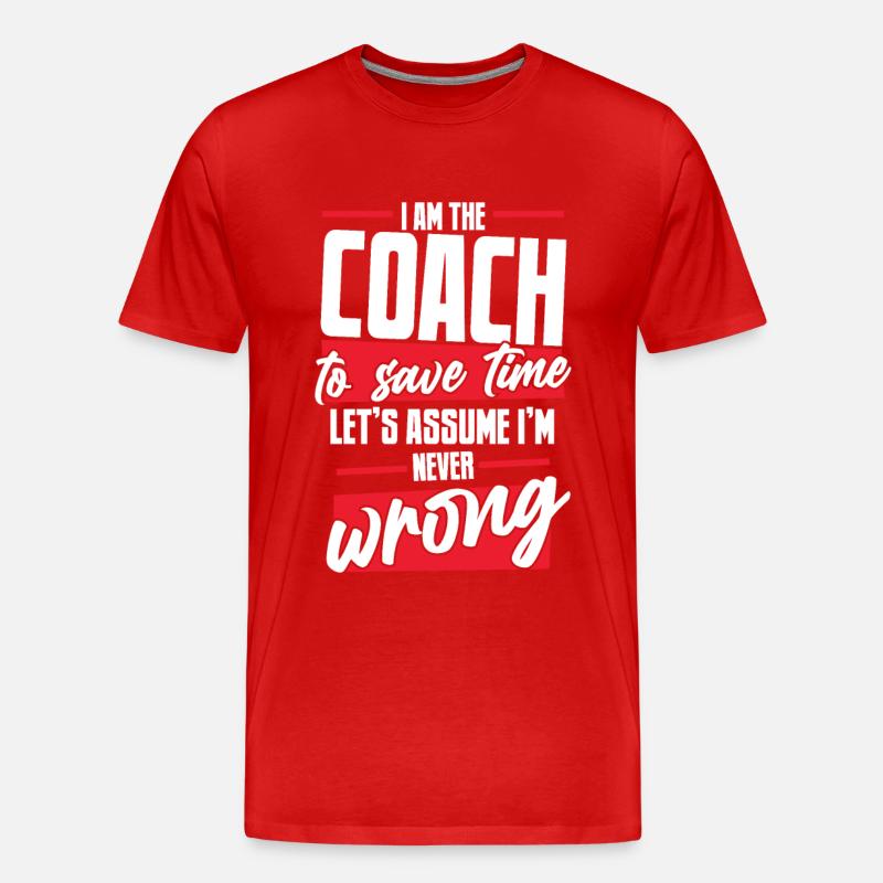 Coach Trainer - Männer Premium Bio T-Shirt - Rot