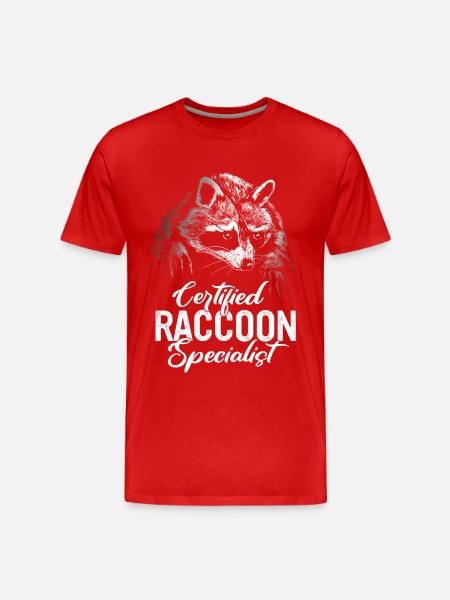 Raccoon - Men's Premium Organic T-Shirt - red