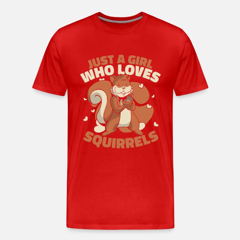 Eichhörnchen Tier - Männer Premium Bio T-Shirt - Rot