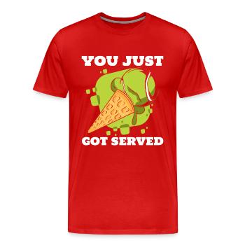 Joueur de tennis - T-shirt bio Premium Homme - rouge - Devant - Damien (186cm)