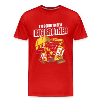 Brother Big brother Siblings Family - Men's Premium Organic T-Shirt - red - Front - Damien (186cm)