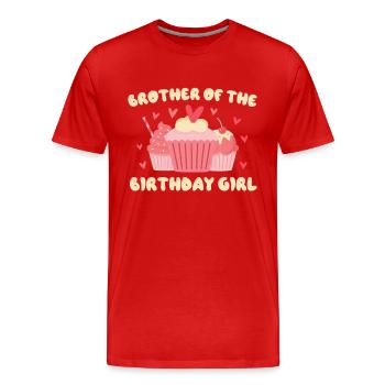 Brother Big brother Siblings Family - Men's Premium Organic T-Shirt - red - Front - Damien (186cm)