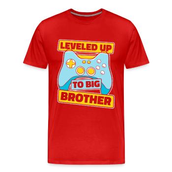Brother Big brother Siblings Family - Men's Premium Organic T-Shirt - red - Front - Damien (186cm)