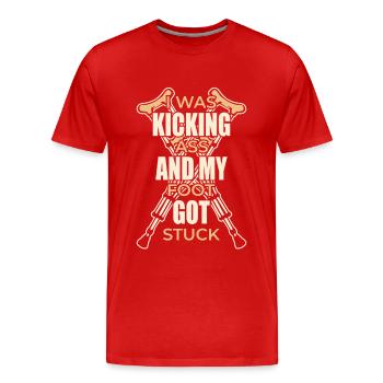 Rétablissez-vous Pied cassé Os cassé - T-shirt bio Premium Homme - rouge - Devant - Damien (186cm)