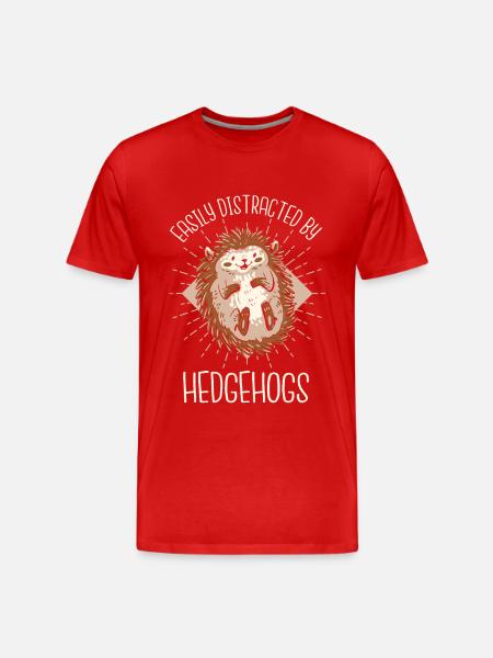 Igel Stachelig Tier Igel - Männer Premium Bio T-Shirt - Rot