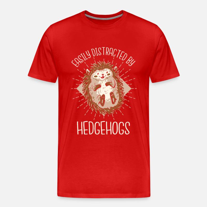 Igel Stachelig Tier Igel - Männer Premium Bio T-Shirt - Rot