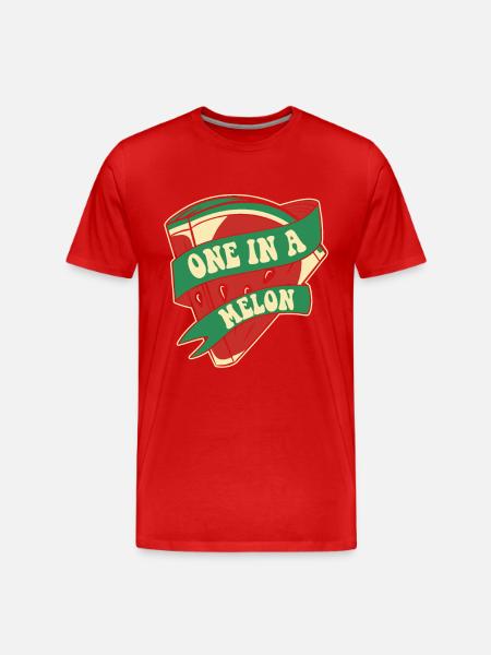 Watermelon Melon Fruit - Men's Premium Organic T-Shirt - red