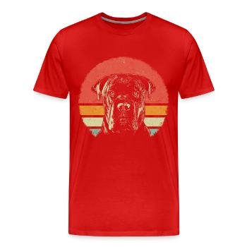 Cane Corso Italiano Dog - Men's Premium Organic T-Shirt - red - Front - Damien (186cm)