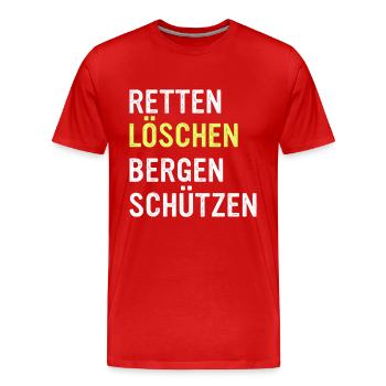 Feuerwehr Freiwillige Feuerwehr - Männer Premium Bio T-Shirt - Rot - Vorne - Damien (186cm)