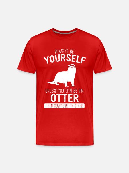 Otter sea otter - Men's Premium Organic T-Shirt - red