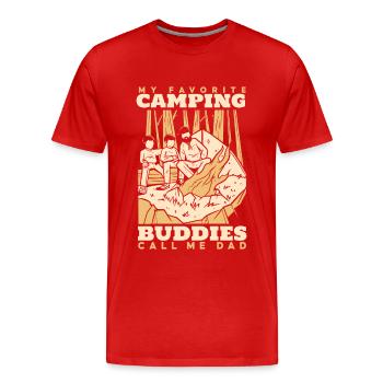 Camping Campfire Campground Campsite Tents - Men's Premium Organic T-Shirt - red - Front - Damien (186cm)