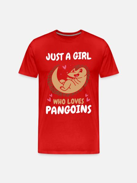 Pangolin Animal Pangolins Endangered Ar - Men's Premium Organic T-Shirt - red