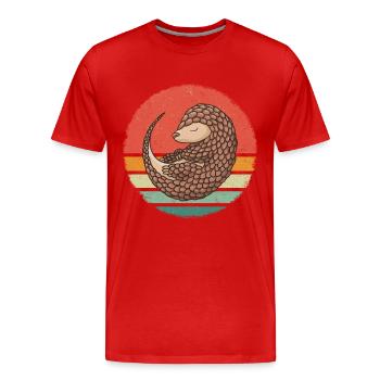 Pangolin Tier Pangoline vom Aussterben bedrohte Ar - Männer Premium Bio T-Shirt - Rot - Vorne - Damien (186cm)