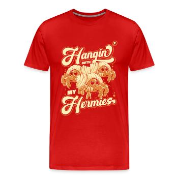 Crabe Ermite Crabe Crabe - T-shirt bio Premium Homme - rouge - Devant - Damien (186cm)