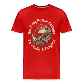 Pangolin Tier Pangoline vom Aussterben bedrohte Ar - Männer Premium Bio T-Shirt - Rot - Vorne - Damien (186cm)