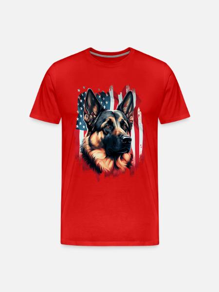 Berger Allemand Malinois - T-shirt bio Premium Homme - rouge