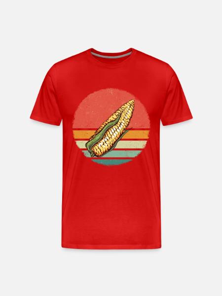 Mais Maiskolben Bauer - Männer Premium Bio T-Shirt - Rot