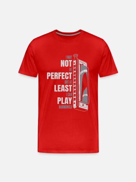 Harmonica Harmonica Instrument Music - Men's Premium Organic T-Shirt - red