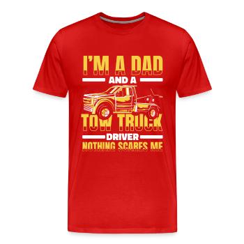 Abschleppwagen Truck Abschlepper - Männer Premium Bio T-Shirt - Rot - Vorne - Damien (186cm)