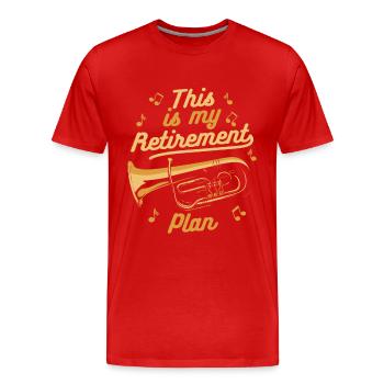 Tuba Tuba lecteur - T-shirt bio Premium Homme - rouge - Devant - Damien (186cm)