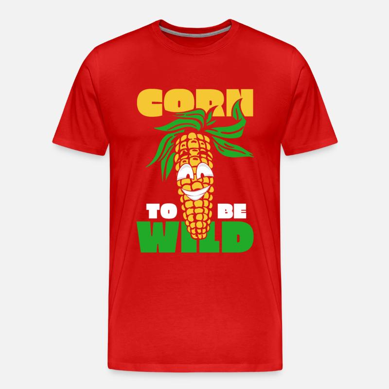 Mais Maiskolben Bauer - Männer Premium Bio T-Shirt - Rot