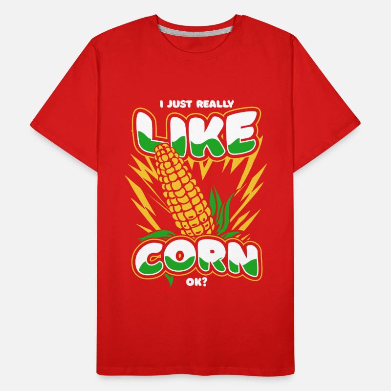 Maize Corncob Farmer Men's Premium Organic T-Shirt