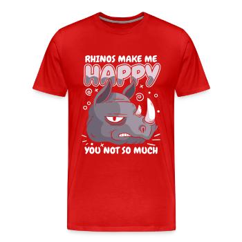 Rhinocéros Rhinocéros - T-shirt bio Premium Homme - rouge - Devant - Damien (186cm)