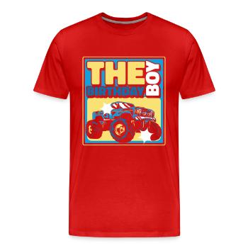Monster Truck Car Trucks - T-shirt bio Premium Homme - rouge - Devant - Damien (186cm)