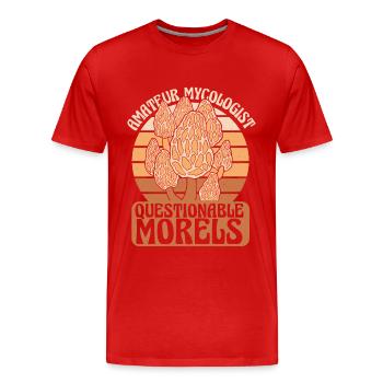 Pilz Pilze Funghi Champignon - Männer Premium Bio T-Shirt - Rot - Vorne - Damien (186cm)