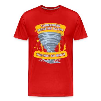 Storm Chasing Tornado Storm Meteorologist - Men's Premium Organic T-Shirt - red - Front - Damien (186cm)