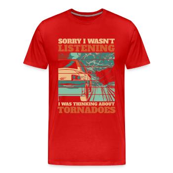 Storm Chasing Tornado Storm Meteorologist - Men's Premium Organic T-Shirt - red - Front - Damien (186cm)