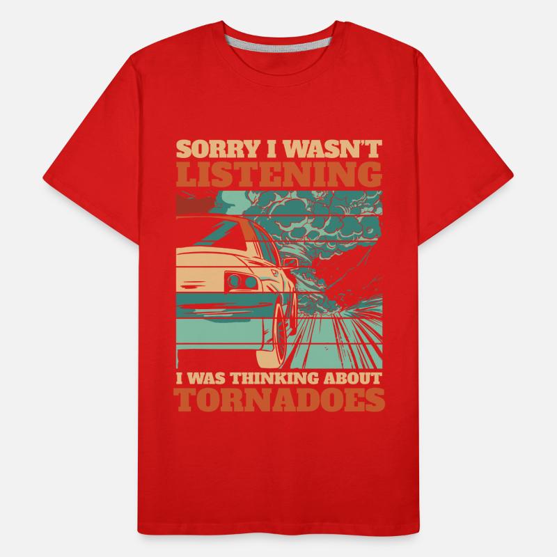 Météorologue de tempête de chasse à la tornade T-shirt bio Premium Homme