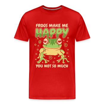 Frog Toad - Men's Premium Organic T-Shirt - red - Front - Damien (186cm)