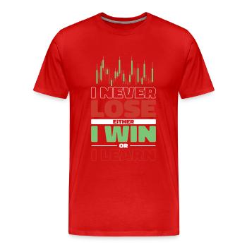 Stock Trading Trader Exchange Trading Stocks - Men's Premium Organic T-Shirt - red - Front - Damien (186cm)