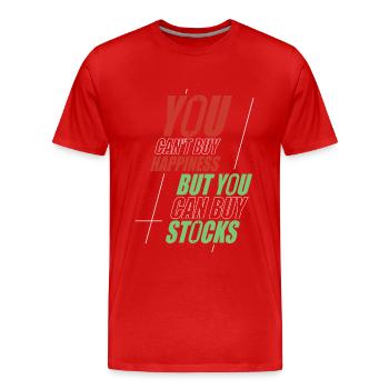 Stock Trading Trader Exchange Trading Stocks - Men's Premium Organic T-Shirt - red - Front - Damien (186cm)