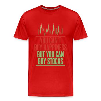 Stock Trading Trader Exchange Trading Stocks - Men's Premium Organic T-Shirt - red - Front - Damien (186cm)