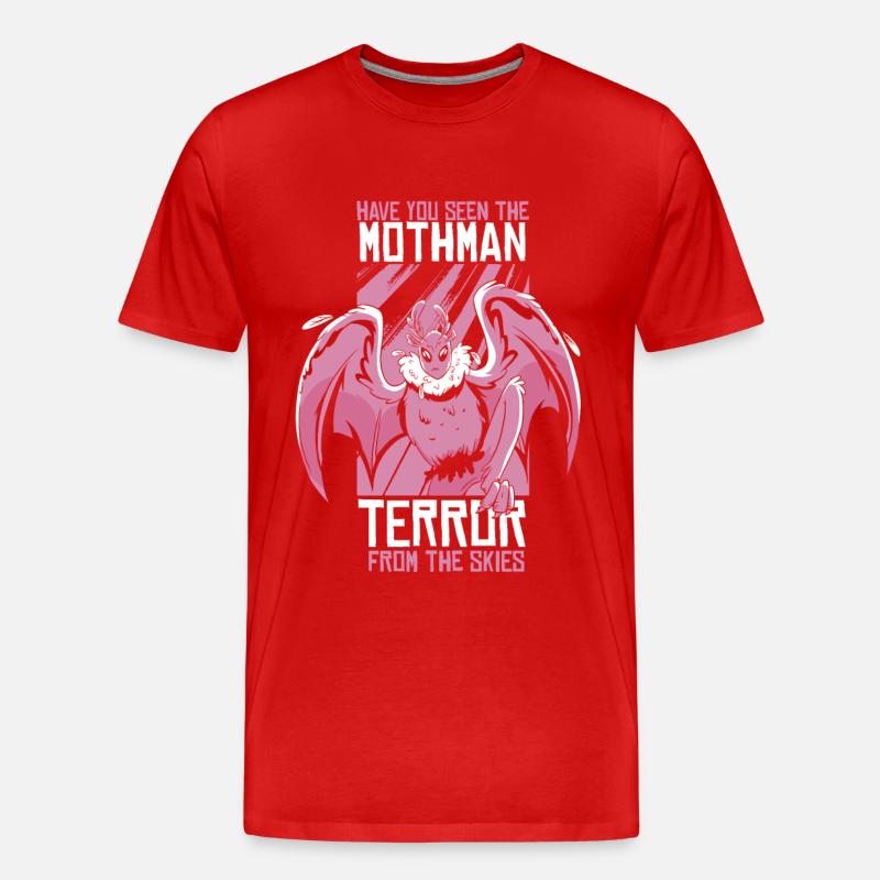Mothman Monster Mottenmann - Männer Premium Bio T-Shirt - Rot